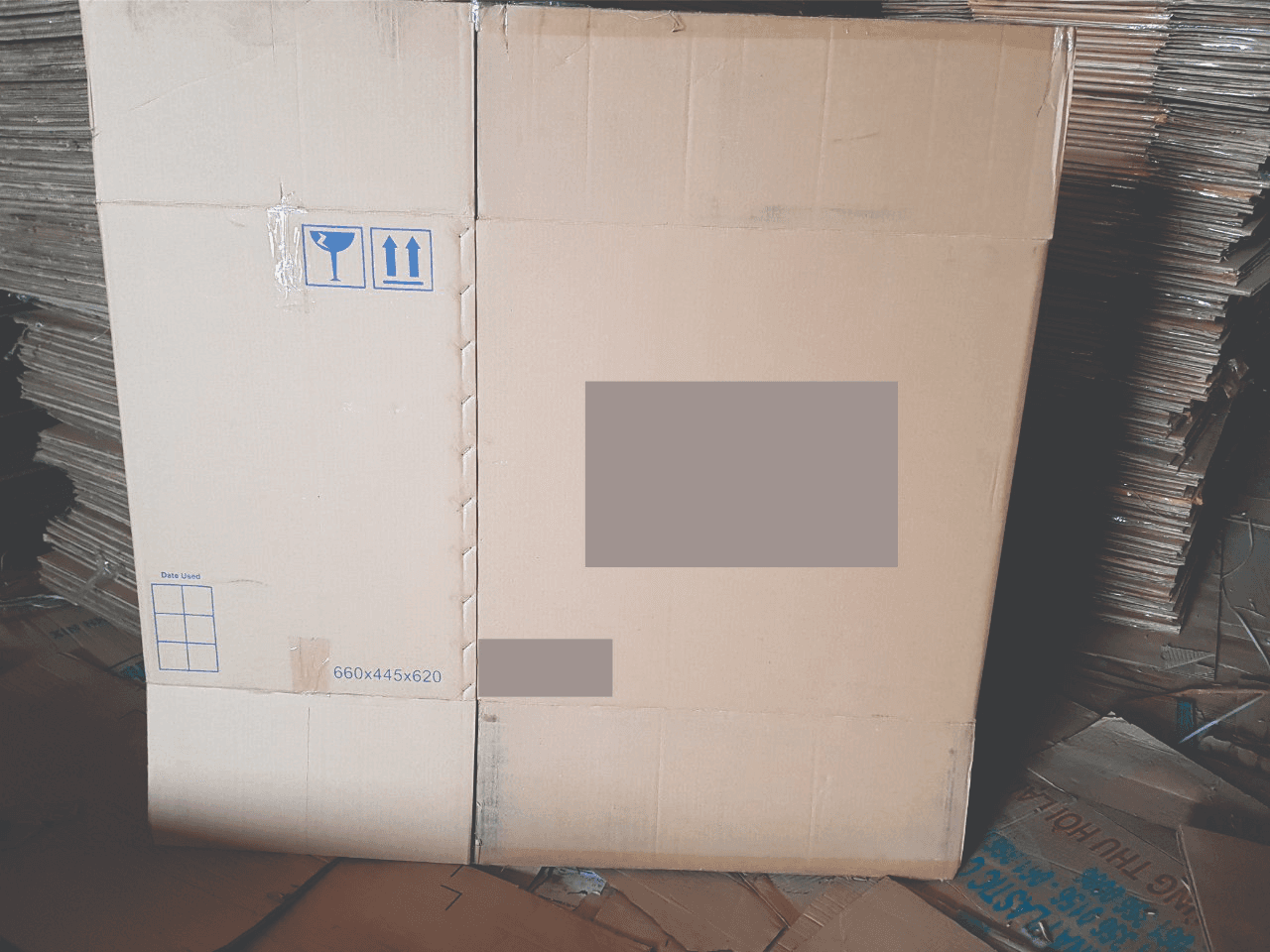 Thùng Carton 5 Lớp Cũ, 70x40x60 cm